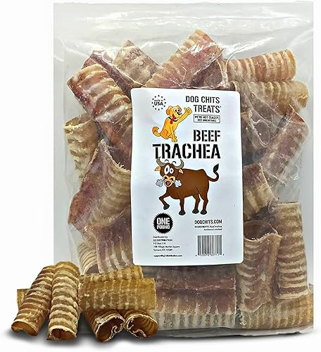 Miniatura 1 de Tráquea de carne para perros  Masticables para perros y cachorros  Increíble para las articulaciones  Fabricado en Estados Unidos  1 libra