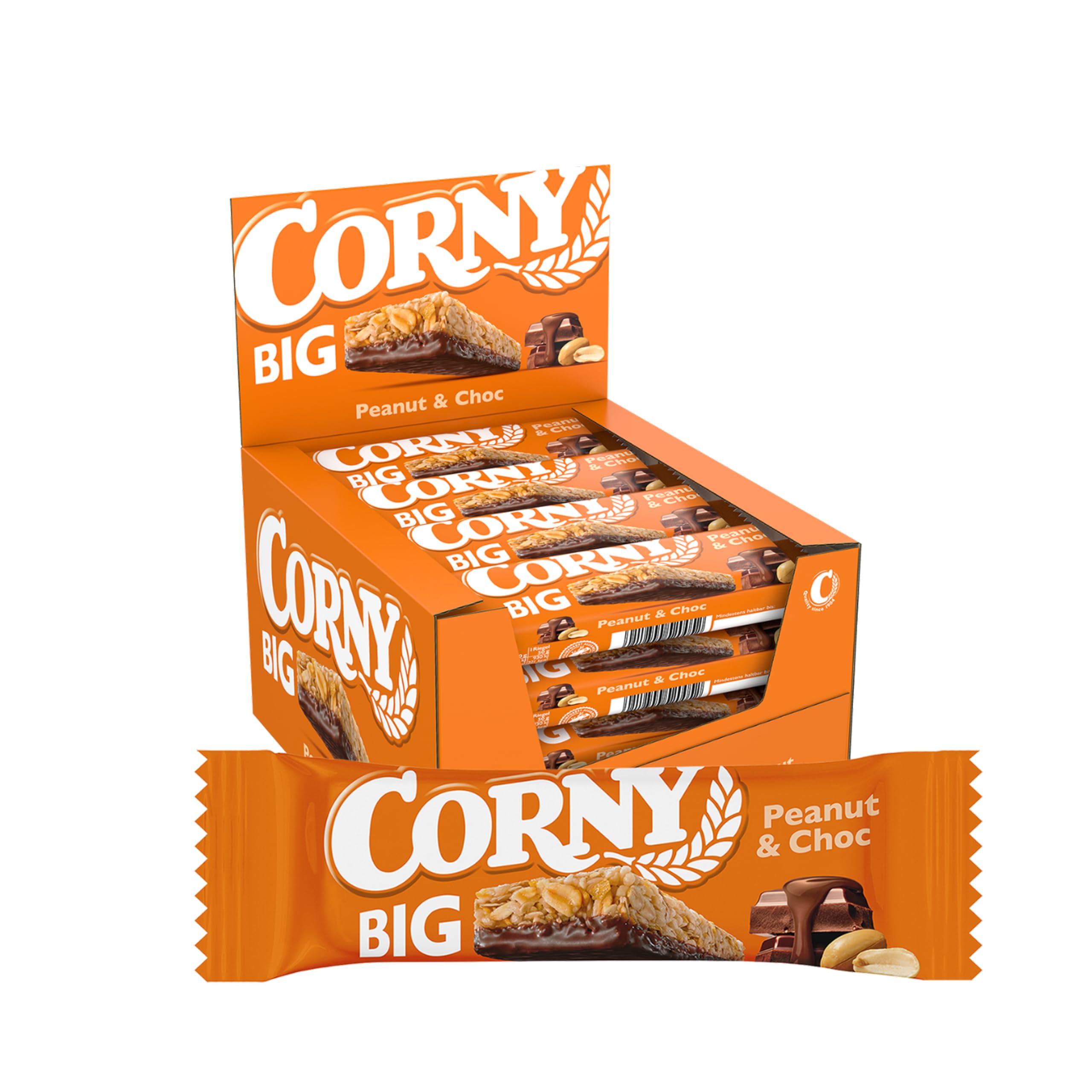 Corny Big Barritas de Cereales con Cacahuetes y Chocolate, 24x50 g