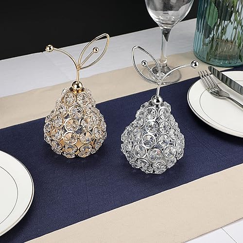 Miniatura 7 de JUXYES Adorno de peras de cristal brillante, hecho a mano, decorativo, pera, nórdica, figura de fruta artificial, estatua de mesa, centro de mesa,