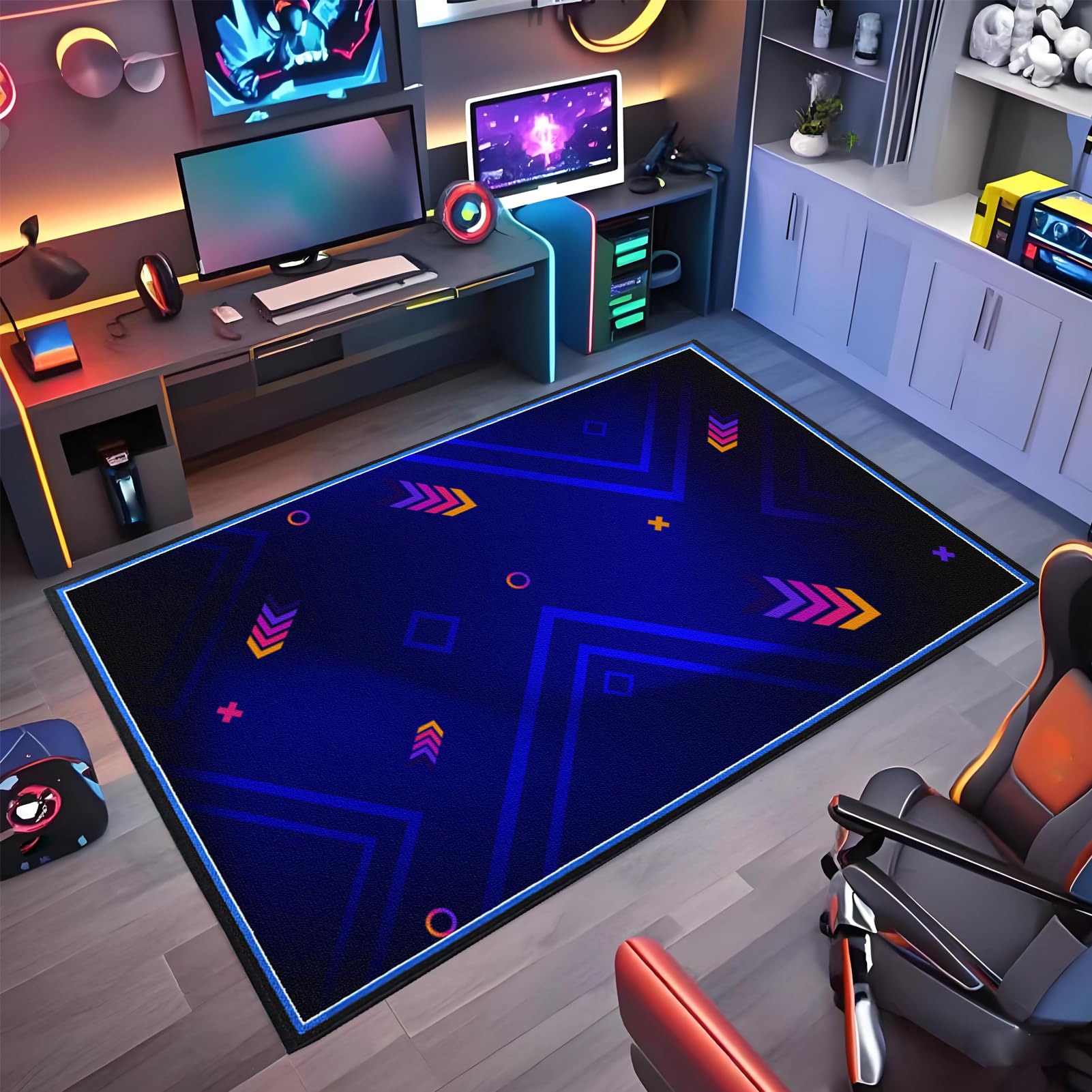 Gaming Chair Mat Non-slip Office Chair Mat for Hardwood Floor 120 x 160 cm Heavy Duty Office Chair Mats for Carpeted and Hardwood Floor Multi-Purpose Floor Protector for Home Office Gaming Room