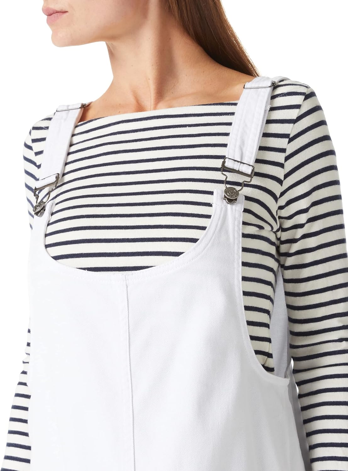 Lily Parker Adjustable Straps Denim Bib Overall Dress Jumper with Two Pockets for Women S-XL
