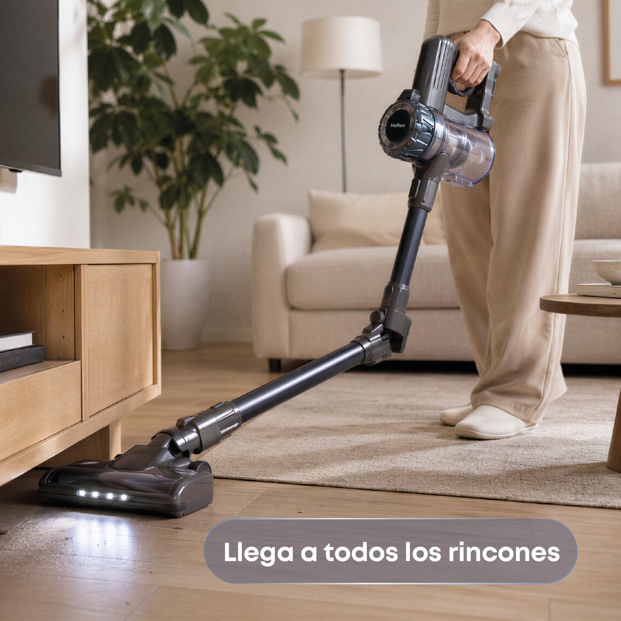 Hoffen Aspiradora Escoba sin Cable 22,2 V, hasta 40 min de Autonomía