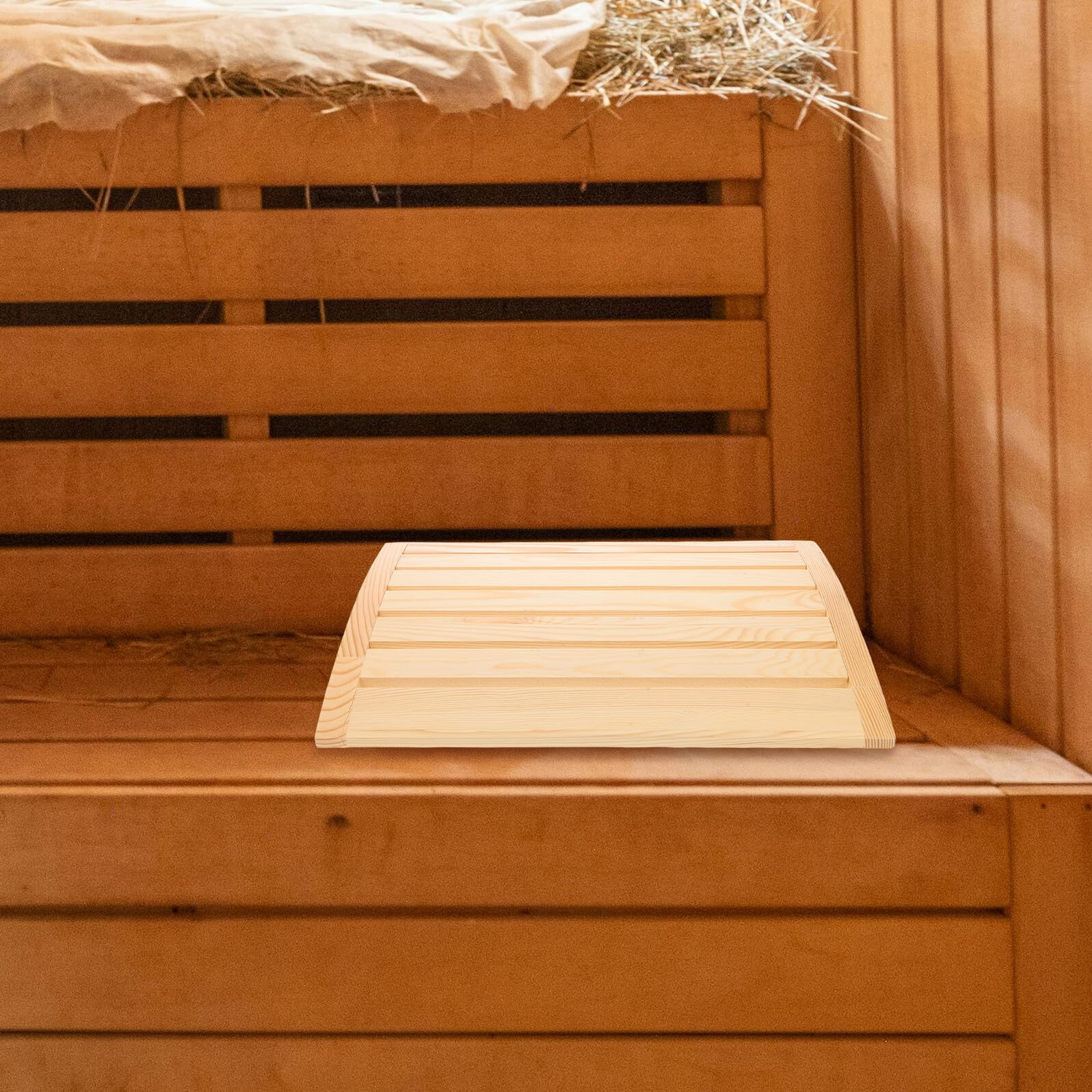 Saunakissen aus Massivholz Ergonomisch Nackenstützkissen für Dampfbad und Badewanne mit Hitzebeständigem Design zur Stressfreien Entspannung im Wellnessbereich