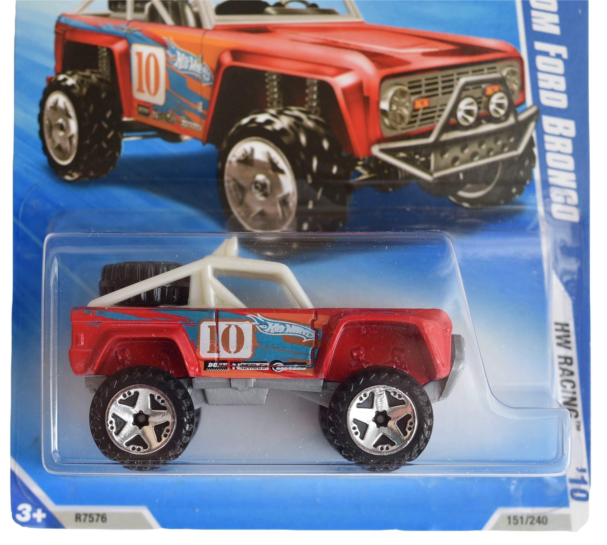 Hot Wheels 2010 Racing Series 3/10 Custom Ford Bronco 151/240, red