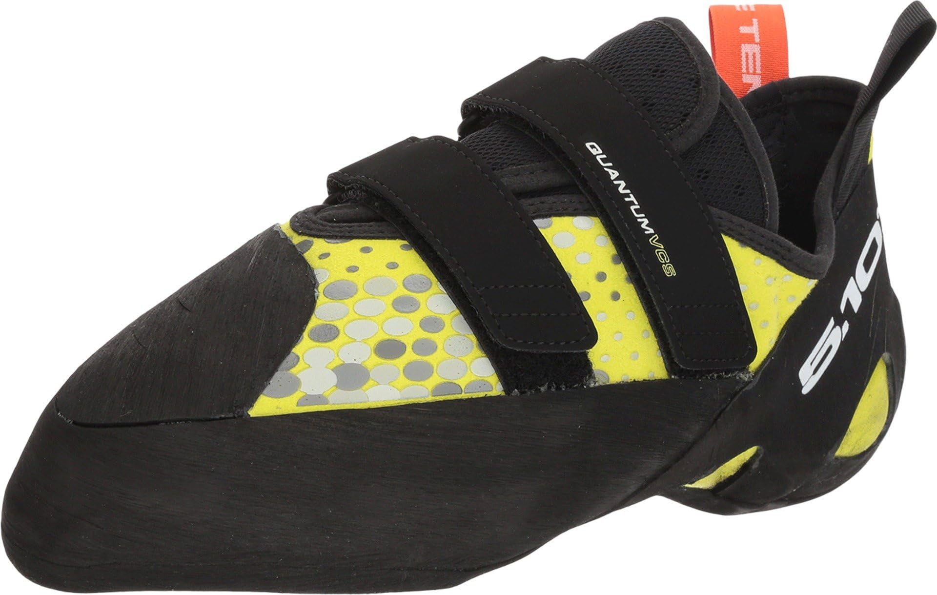 Five Ten Quantum VCS Mens Climbing Shoes, (Semi Solar Yellow, Black, & Red), Size 10