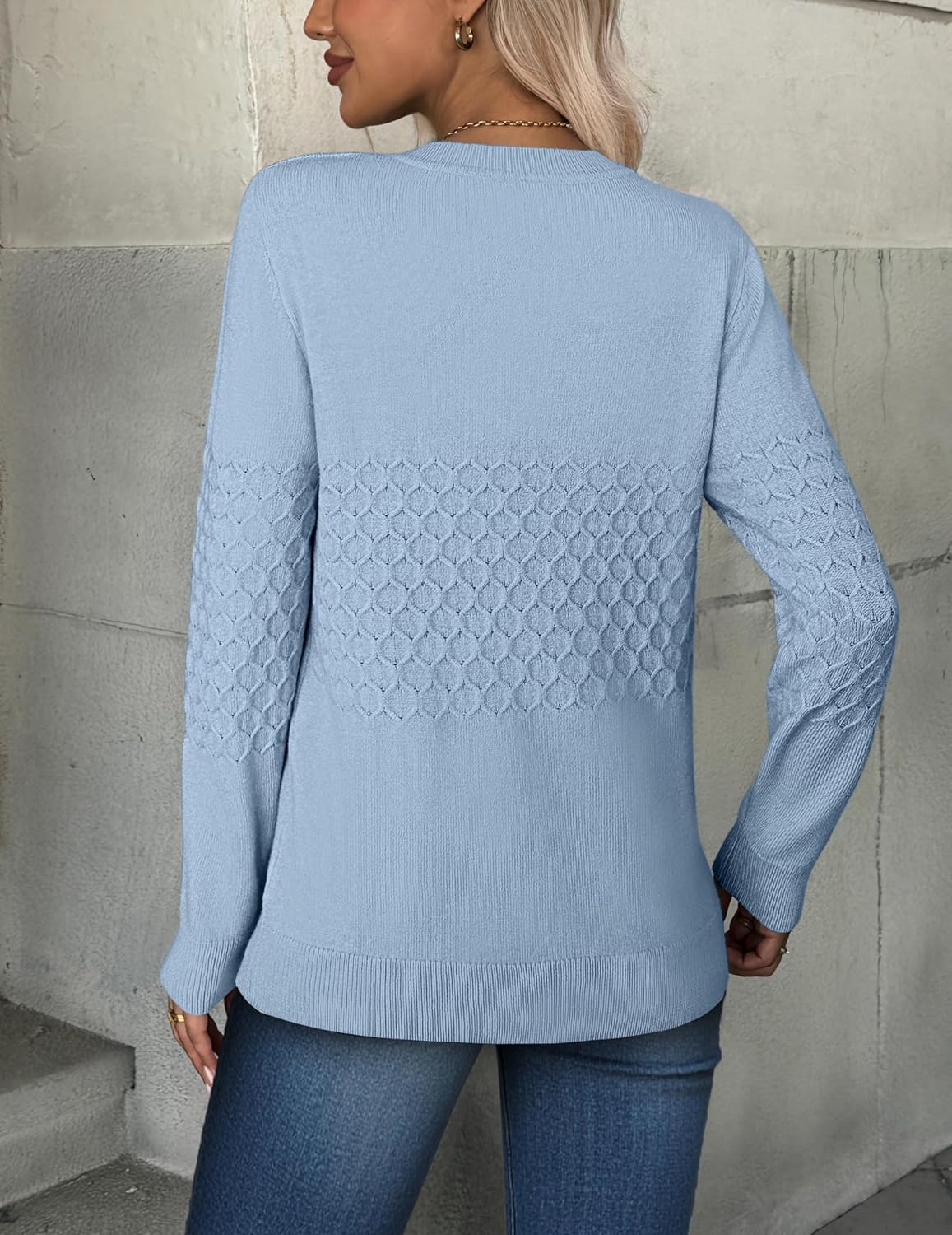 ZEAGOO Womens Sweaters Long Sleeve Tops Crew Neck Knit Pullover Sweaters Fall Fashion 2026 Dressy Casual Basic Clothes - Image 4