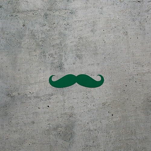Miniatura 3 de Adhesivos de bigote en blanco (verde) (juego de 2) calcomanías de vinilo impermeables de alta calidad para teléfono portátil, accesorio de teléfono