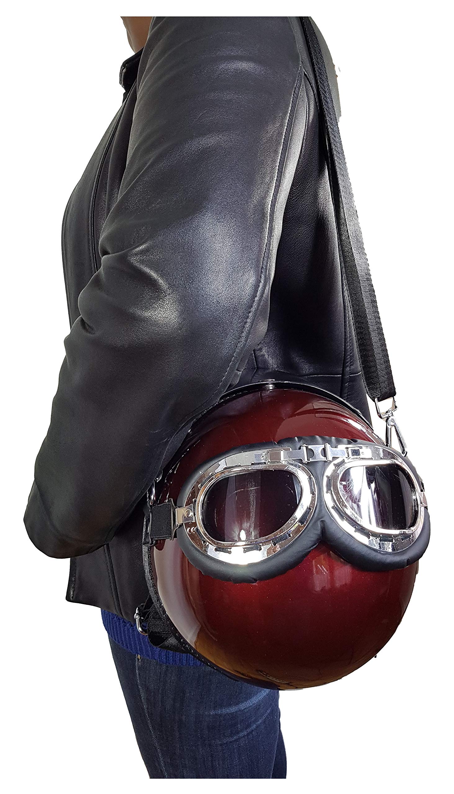 Designer Handtasche Motorradhelm Grün