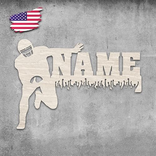 Miniatura 3 de Colgante de pared con luz nocturna LED, personalizado con tu nombre, ideas de regalo temáticas de jugadores de fútbol para niños, niñas, hombres,