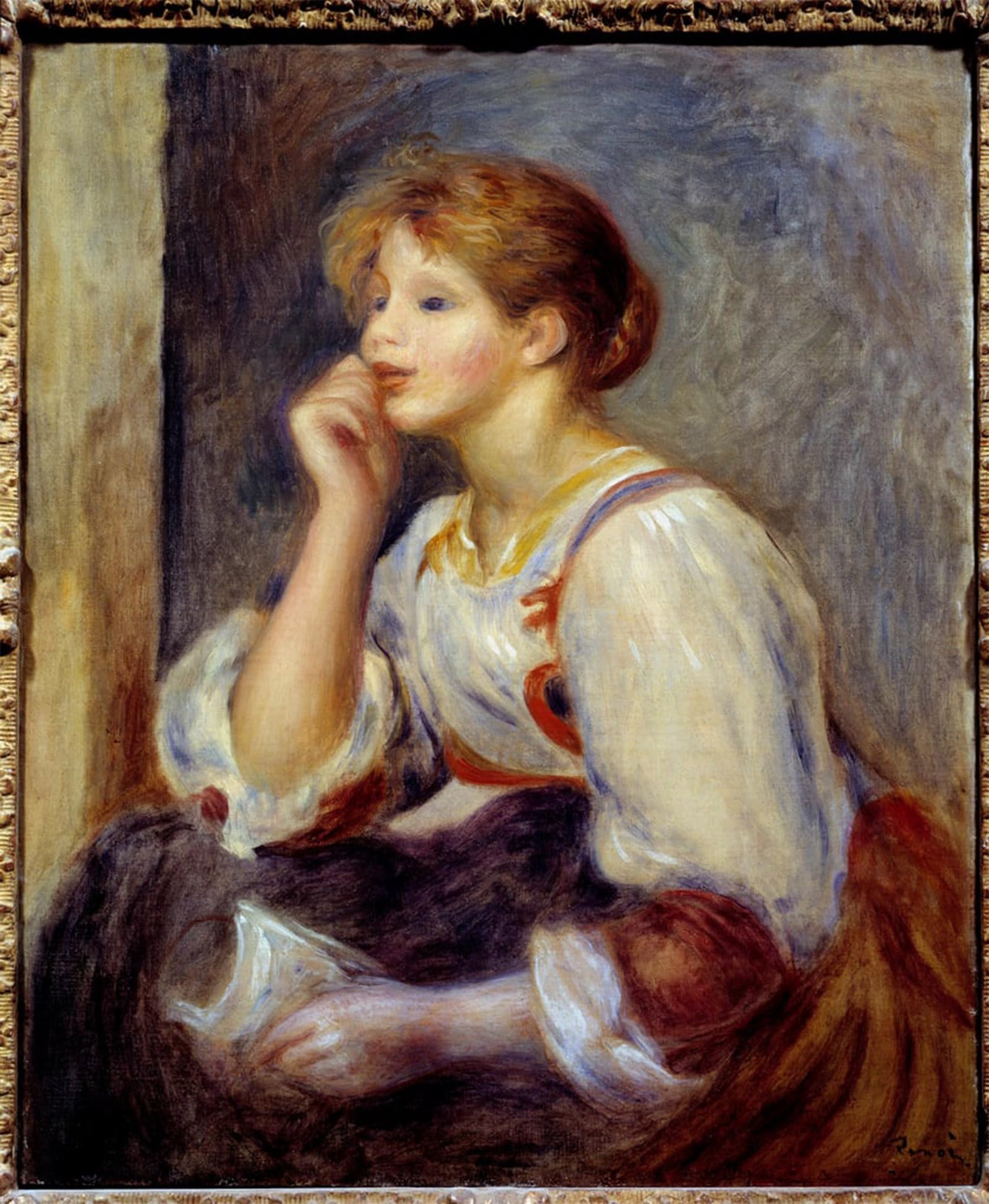 RZHRHJES Abstract Painting Poster Art Print Canvas Print Poster the Woman Has the Letter Painting by Pierre Auguste Renoir Landscape Canvas Painting for Home Decor 60x90cm