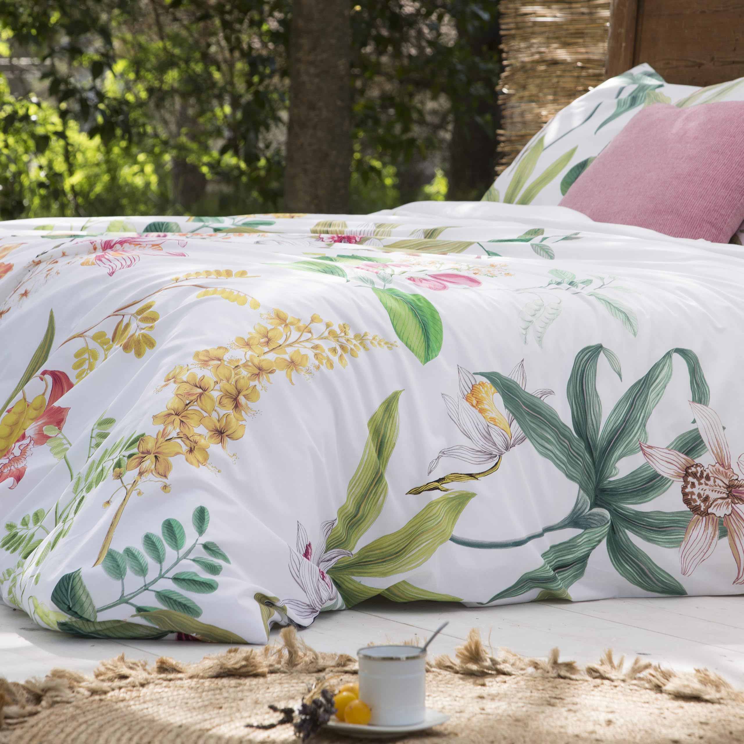 Copripiumino Fiorentina Cuarzo Letto 80 Cm - 140x200 Cm, Cotone 200 Fili 88578533