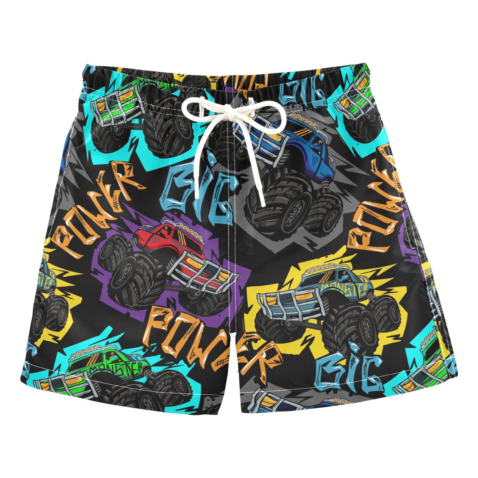 JHKKU Boys Swim Trunks Beach Board Shorts Quick Dry Toddler Swimsuit Bathing Suits with Mesh Lining