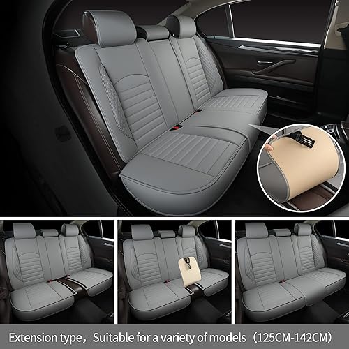 Miniatura 7 de KBOISE Juego completo de fundas de asiento de automóvil, fundas de cuero impermeables y resistentes al desgaste, adecuadas para la mayoría de