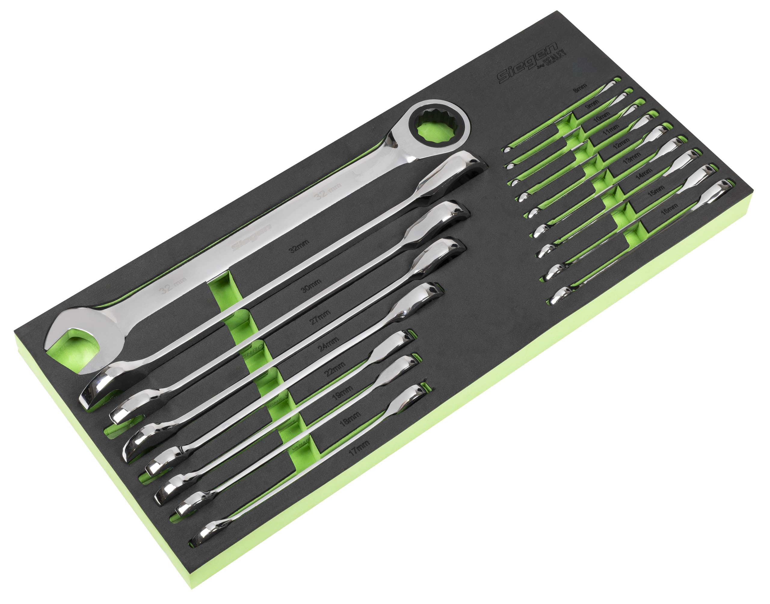 Sealey Chrome Ratchet Spanner Set - S01156