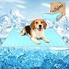 Vivifying Dog Cooling Mat, 76x101cm Waterproof Reversible Pet Cooling Blanket with Ice Silk & Velvet – Year-Round Comfort for Dogs and Cats, Suitable for Small&Medium (M, Blue&Grey)