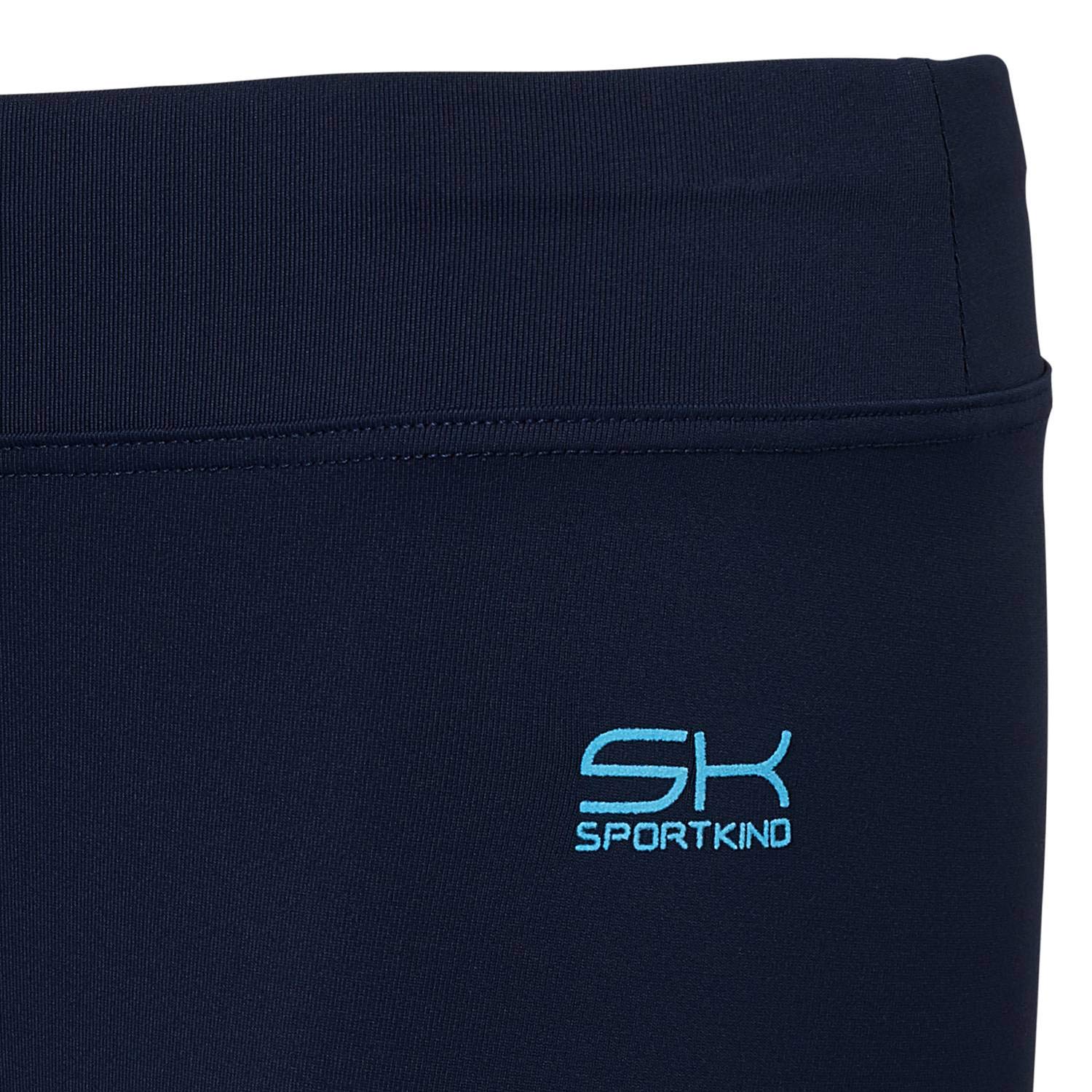 Sportkind Mädchen & Damen Fitness, Yoga, Sport 3/4 Capri Leggings, Mid Waist, Blickdicht, atmungsaktiv