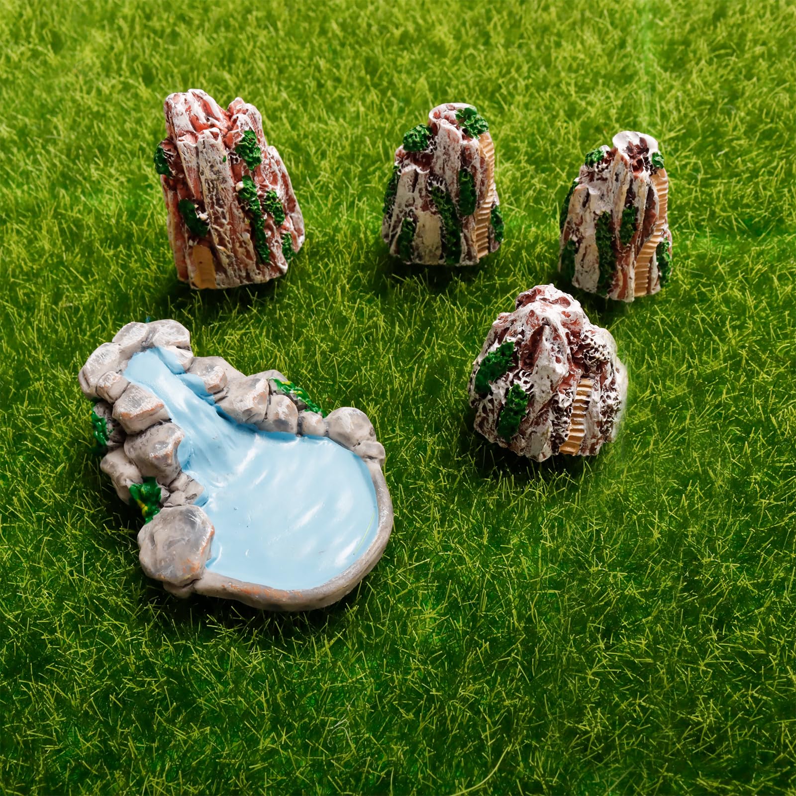 Amazon.co.jp: Bbiamsleep 30個 ミニチュア 山の置物 樹脂 ミニ 山