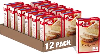 Betty Crocker Pound Cake Mix 16 oz Pack of 12 - Easy Moist Delicious Baking Mix for Quick Desserts