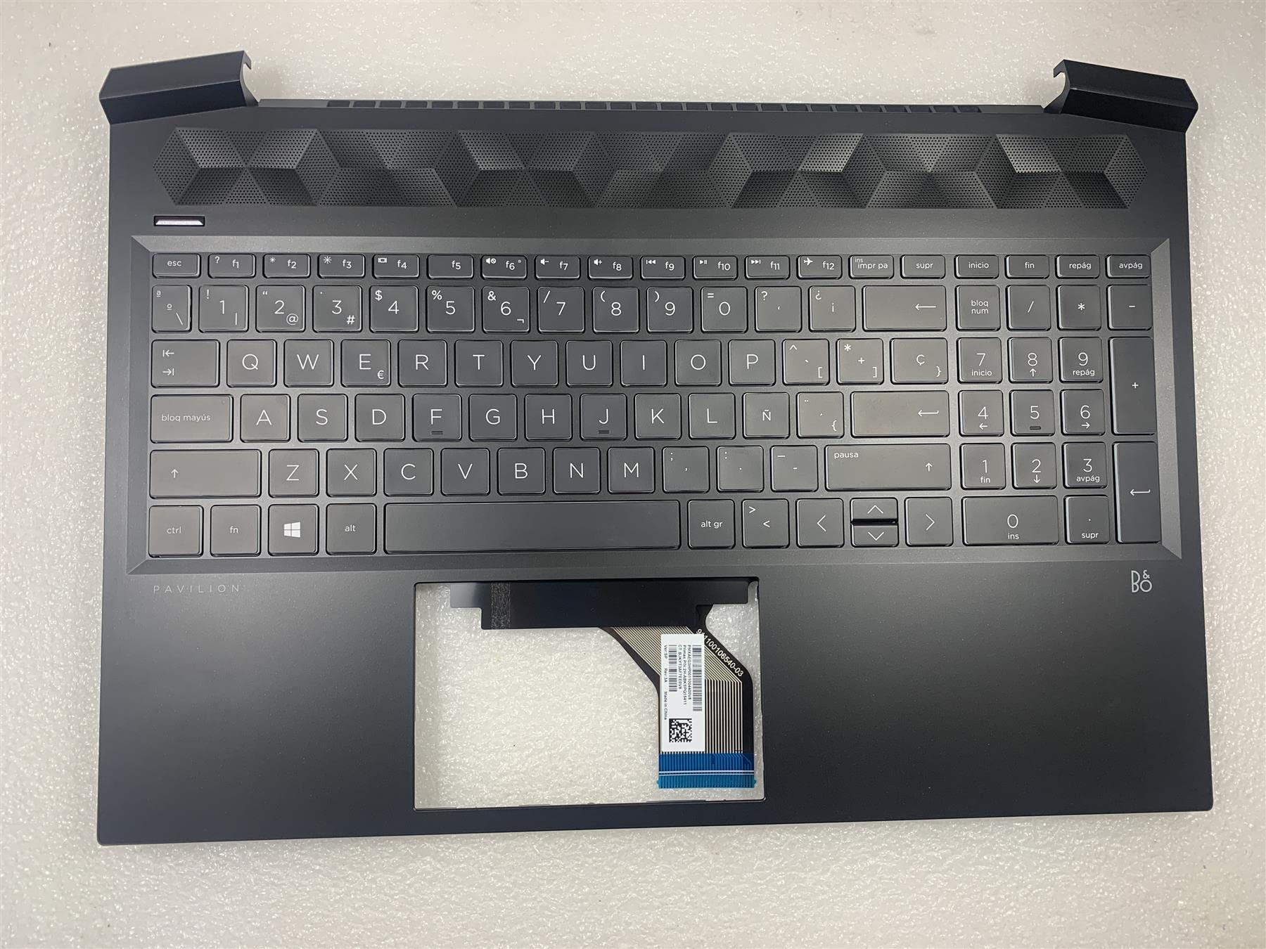 para HP Pavilion Videojuego 16-A M09280-071 M02037-071 España Teclado Español Reposamanos