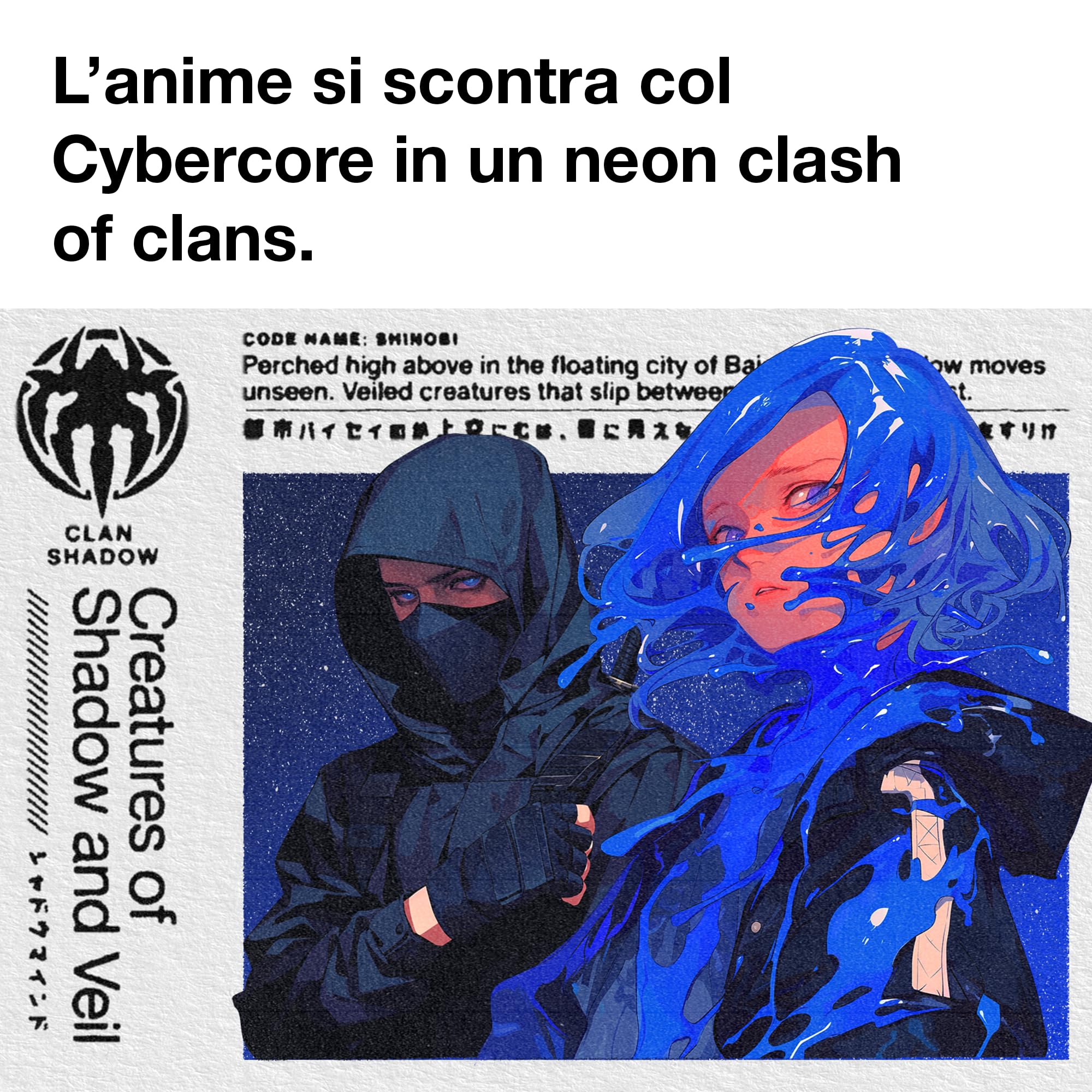 MTG - Custodie per carte da 105 ct, stile anime e manga, clan ninja, finitura laminata + frontale trasparente, 66 x 92 mm, dimensioni standard
