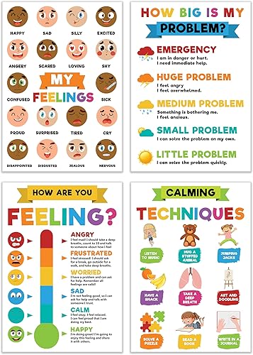 Miniatura 5 de 14 pósteres relajantes de esquina para el aula, carteles de salud mental, decoración de oficina, suministros de esquina para calmar las habilidades