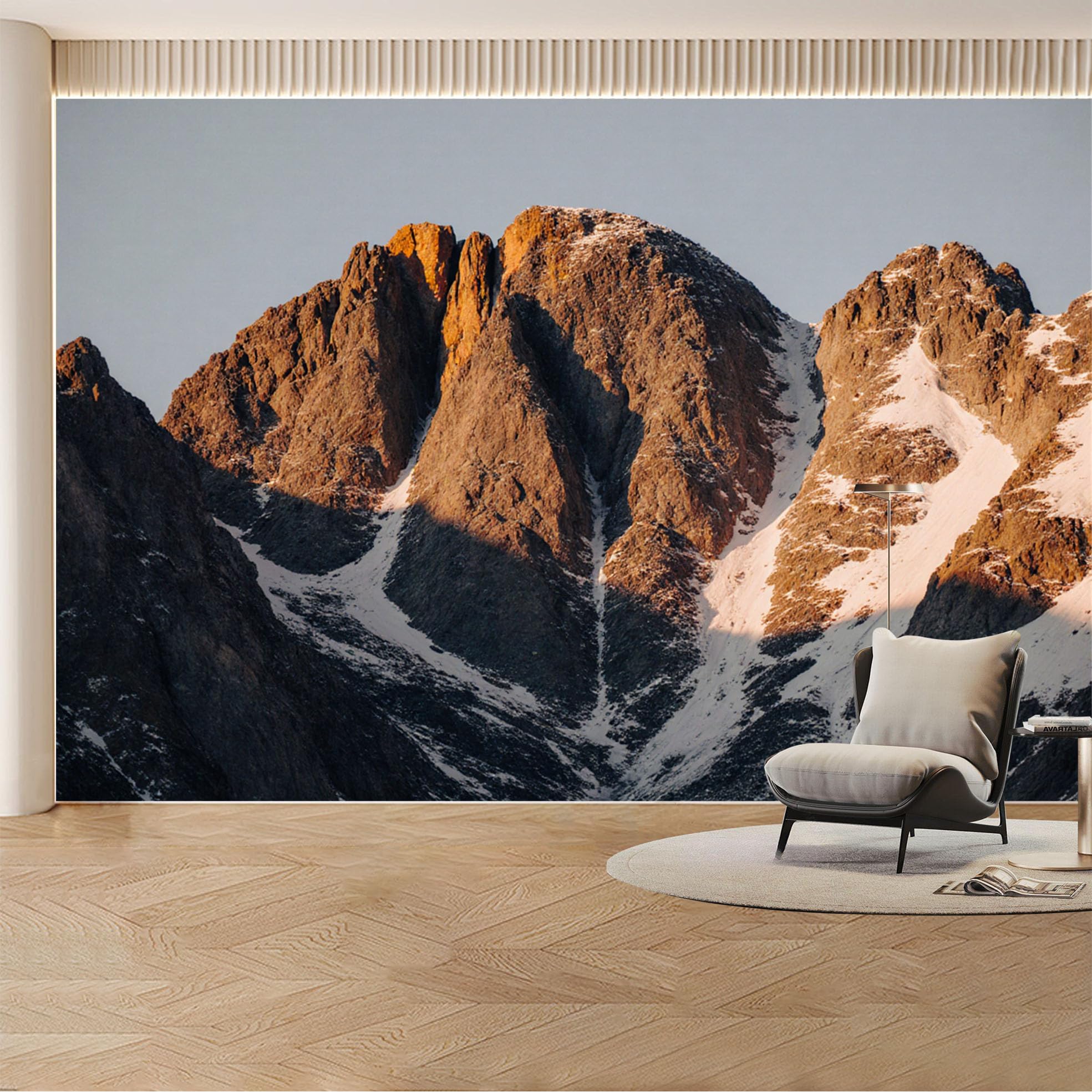 Kayorowalls Bh20260527607 Custom Wall Mural Wallpaper Mountain Snow Peak， Landscape Nature Large Wall Art 3D Effect， Sunset Luxury Removable Selfadhesive Large Photo For Living Room， Bedroom， Office