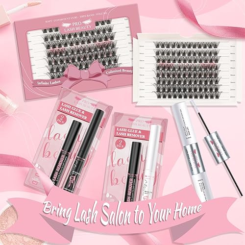 Miniatura 7 de 96 racimos de pestañas en racimo de 0.55-0.78 pulgadas (0.551-0.787 in), racimos de pestañas rizadas D, extensiones de pestañas en racimo de