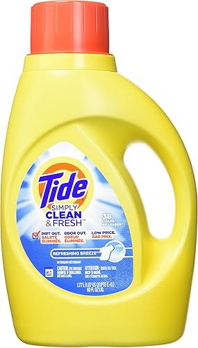 Simply Clean & Fresh - Detergente líquido para ropa, aroma refrescante a brisa, 1.77 L (38 cargas)