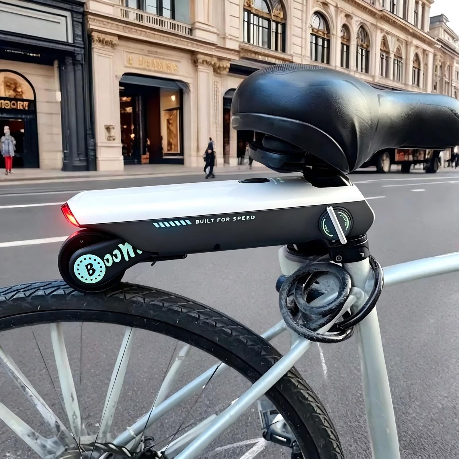 Kit de Conversión Eléctrica para Bicicletas Urbanas y de Montaña: Sistemas de Asistencia al Pedaleo con Adaptador para Tija y Abrazadera; Instalación Rápida para Carreteras Pavimentadas Blue