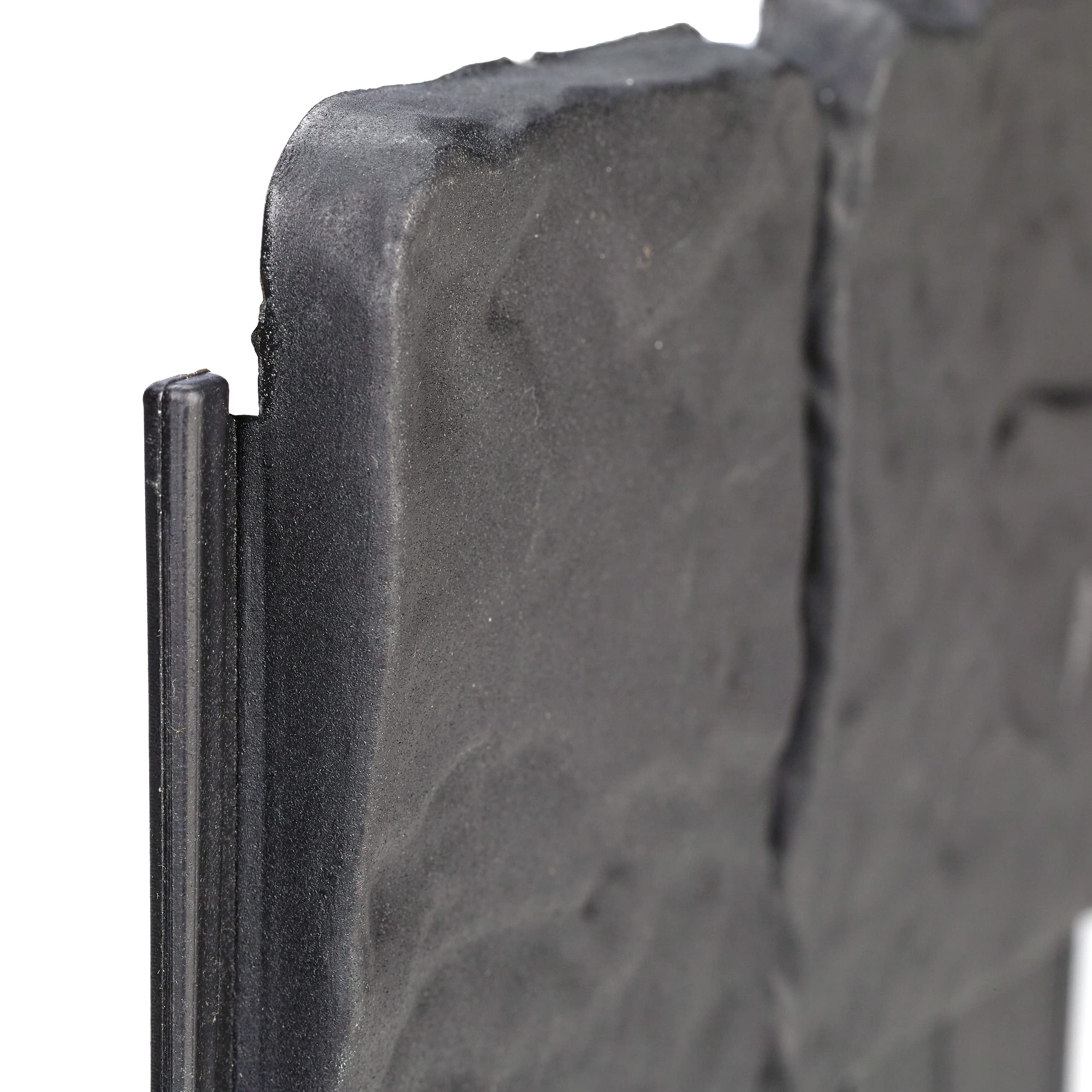 Relaxdays Recinzione da Giardino, Set da 10 Pareti, Bordure per Aiuole Aspetto Pietra, Plastica, HxL 10x25 cm, Antracite