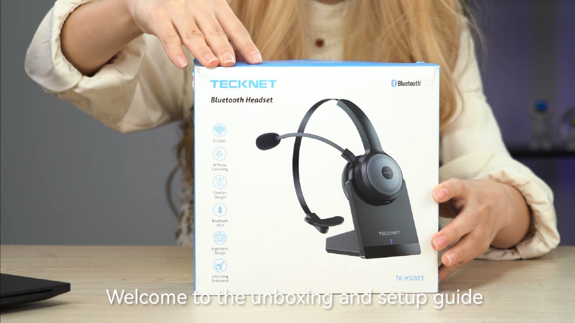 Wantek Auriculares Inalámbricos Bluetooth Con Micrófono Con Cancelación