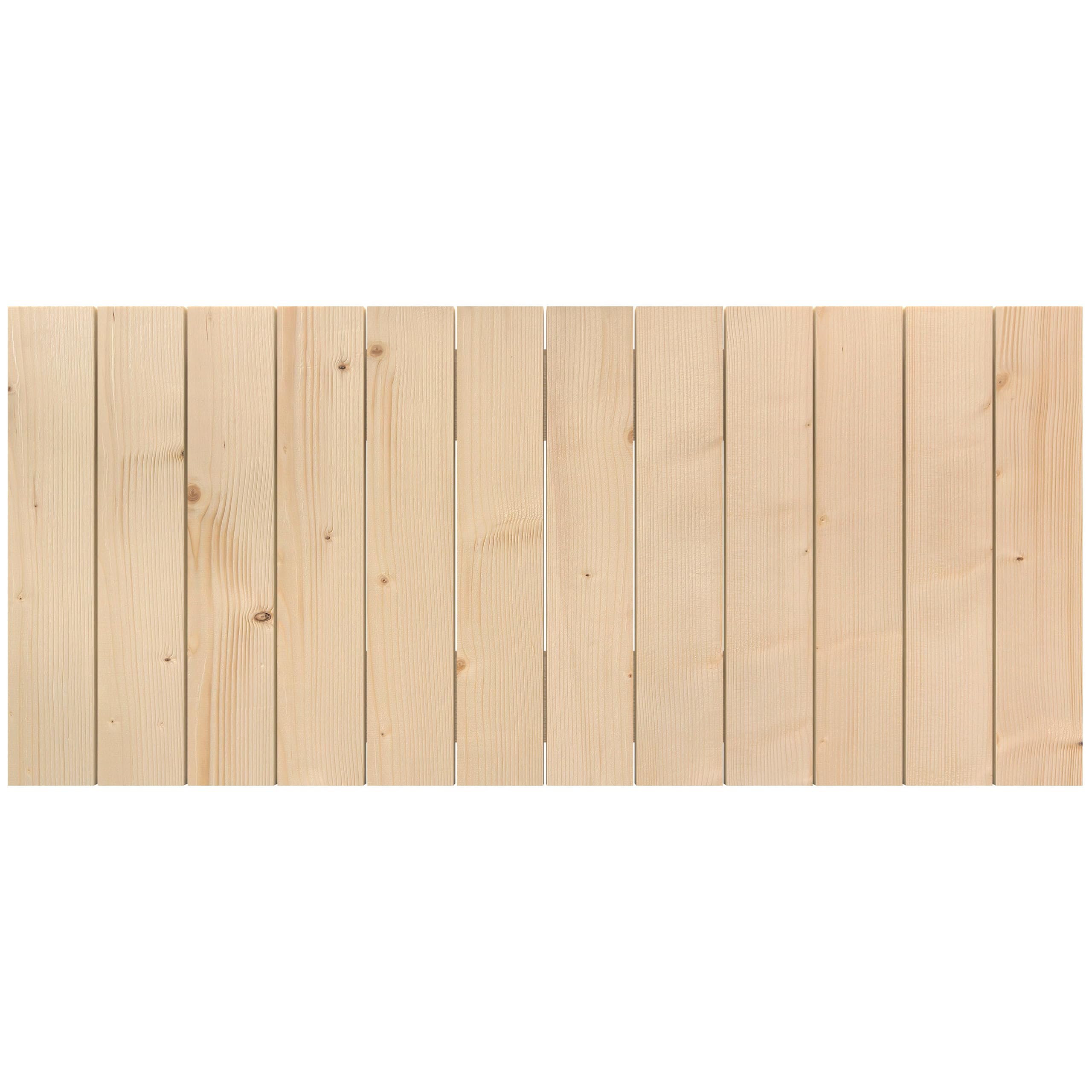 DHOME Cabecero de Madera Natural de Pino Estilo Palet Vertical Cama Palets Herrajes incluidos (90x46cm)