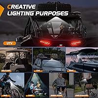 Vista 7 de Nilight UTV Dome Light Universal 1.5”-2.0” Roll Bar Mount LED Interior Spot Flood Combo Beam LED Lights for UTVs ATVs Can-Am Polaris RZR Dune Buggy