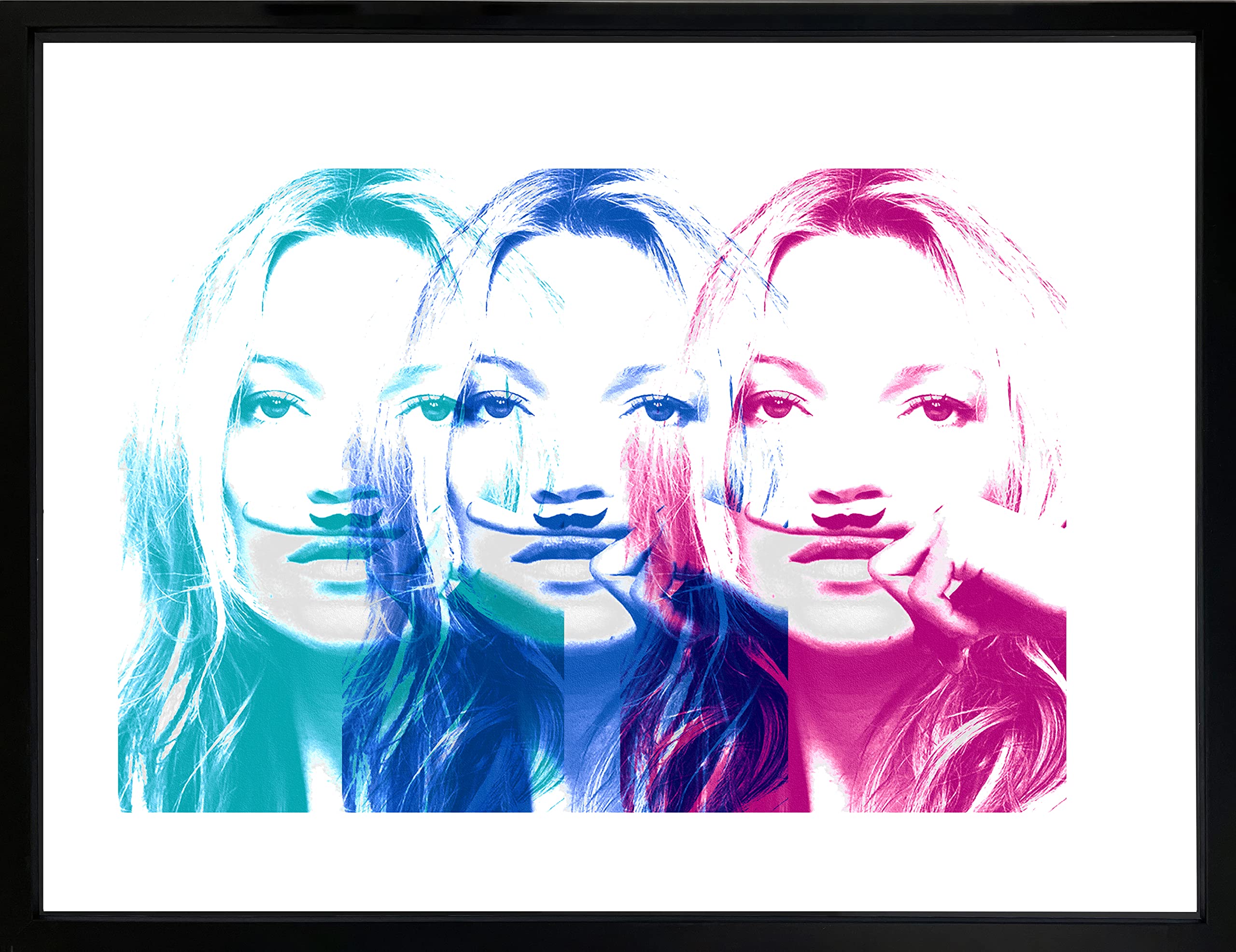 Brookpace Lascelles Multi Brookpace Fine Art Kate Moss Fashion Framed Wall Art 53 X 43Cm | Bedroom Poster Living Room Print Home Decor