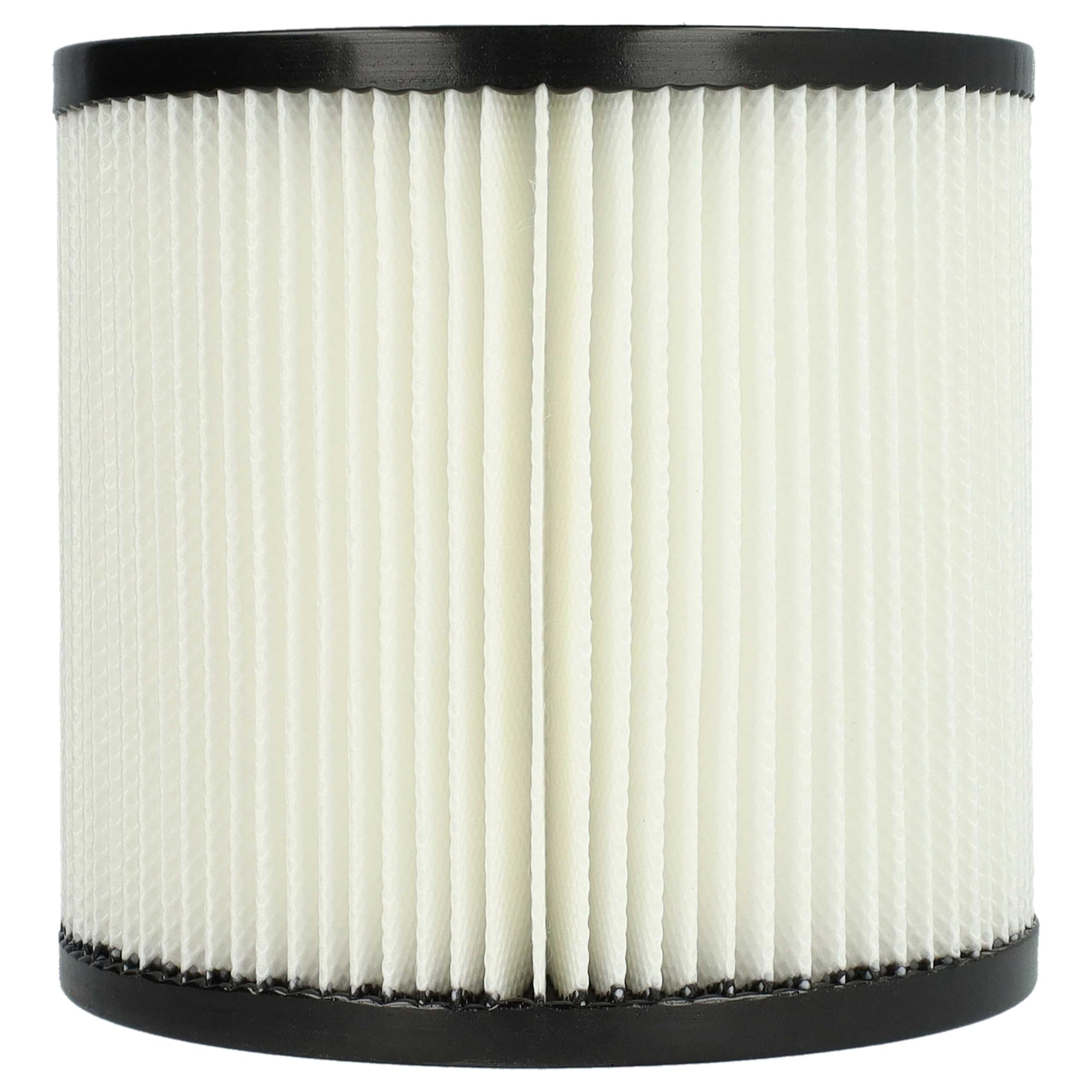 vhbw 3x filtro a pieghe piatte compatibile con Kärcher NT 22/1, 48/1, 27/1 aspiratore - nero/bianco, lavabile