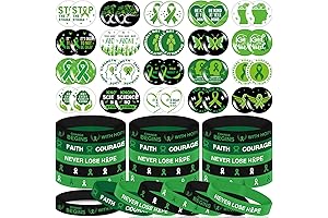 80 Pcs Awareness Bracelets and Pins