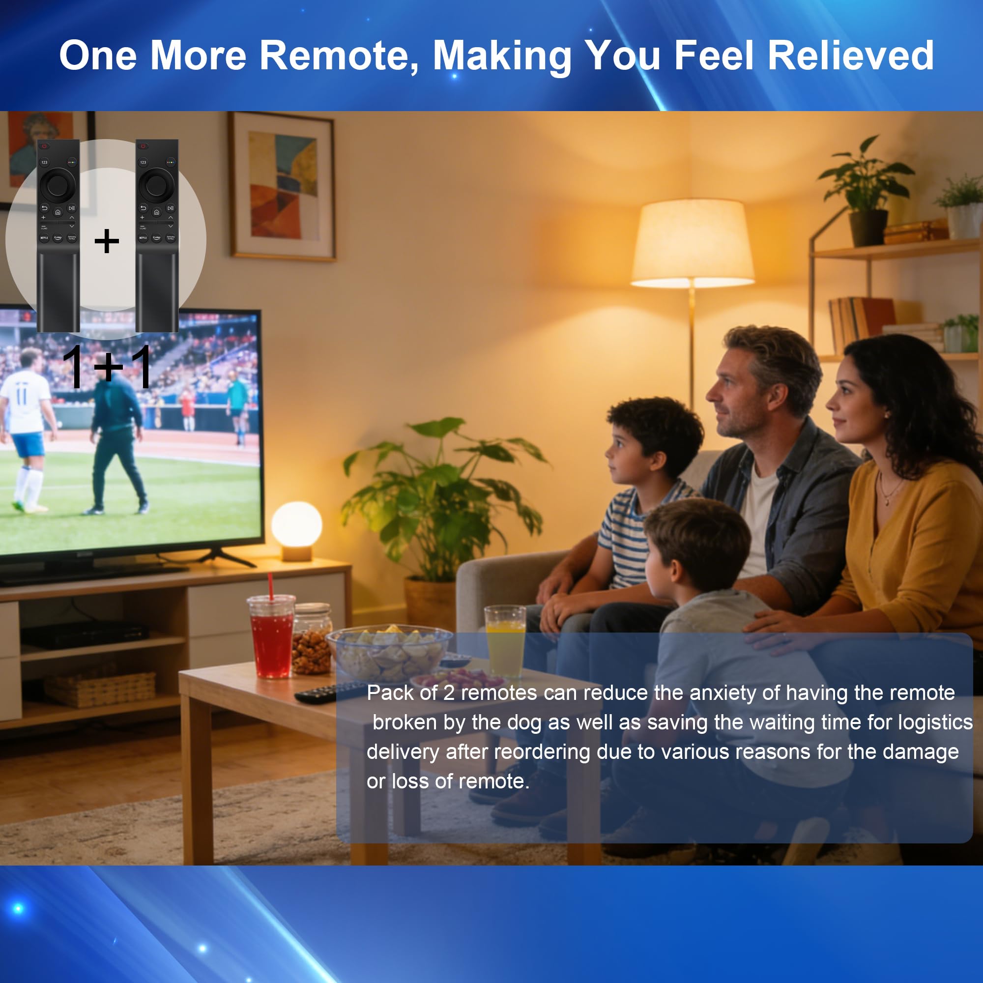 Confezione da 2 telecomandi universali di ricambio per TV Samsung, compatibili con tutti i televisori Samsung Frame Serif Curved UHD Neo QLED LCD Crystal UHD OLED 4K 8K