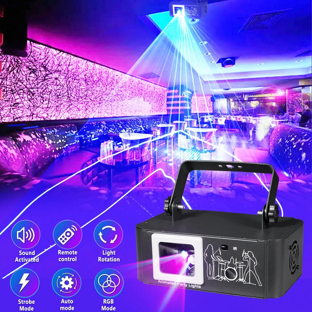 Amazon.com: Flashback Events RGB Laser Party Light – Starry