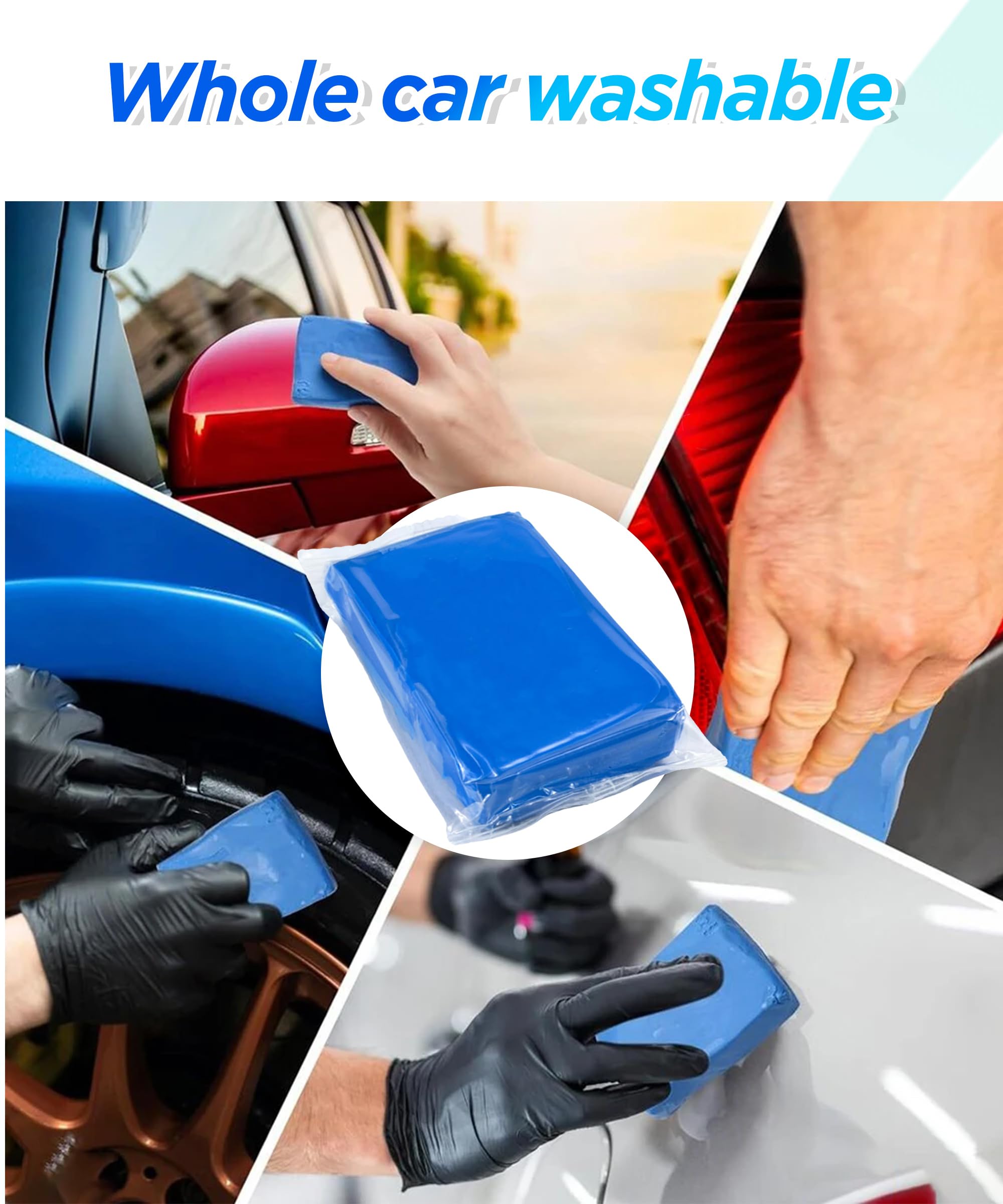 5PCS Décontaminant Carrosserie,Nettoyage Voiture,Decontamination Voitures,Produit Nettoyage Voitures,Convient à de Nombreuses Pièces de Carrosserie,Notamment les Rétroviseurs,Pare-chocs