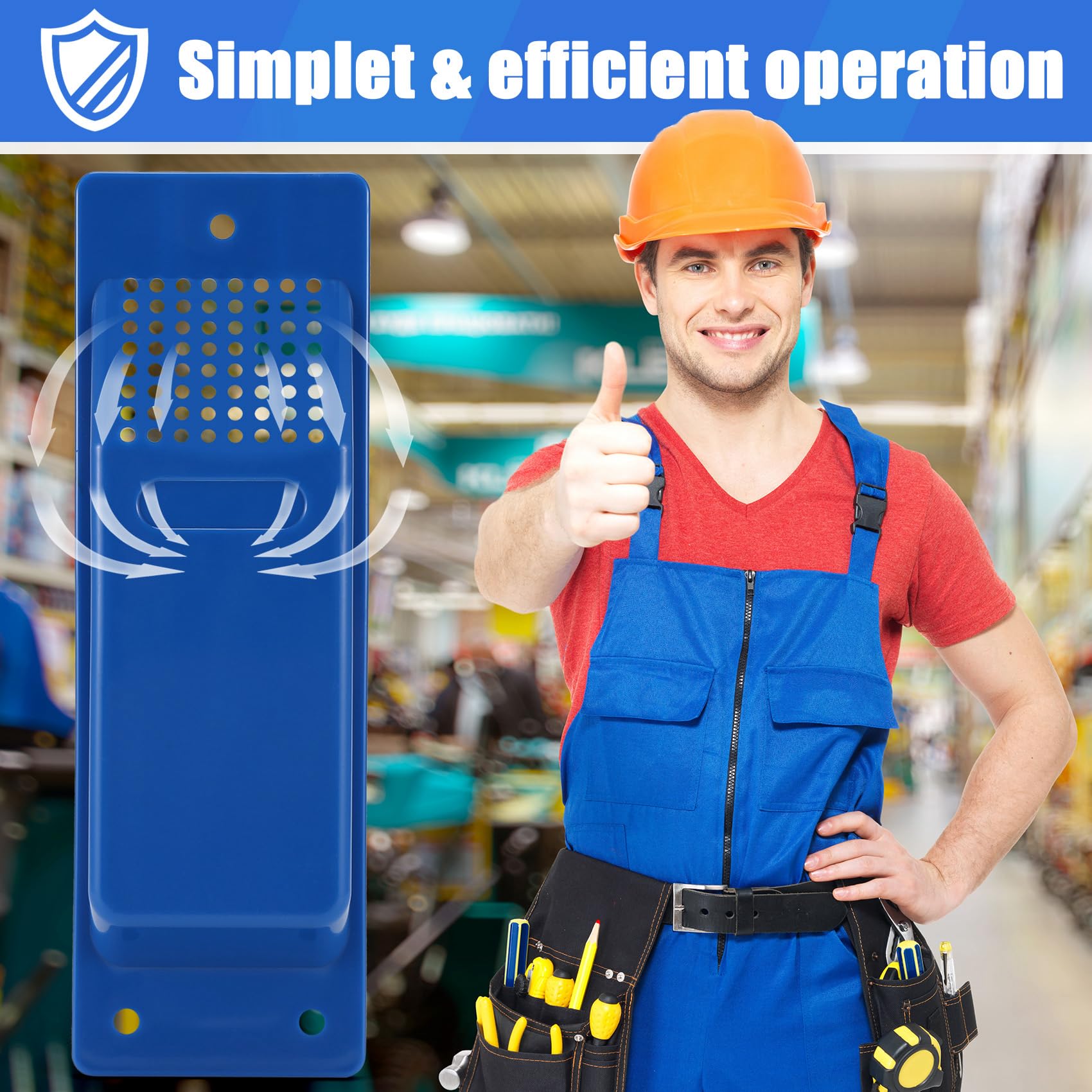 Geroosaty 8PCS Shipping Container Air Vent Kit Heavy Duty Shipping Container Accessories Flow Ventilation Kit Blue - Image 3