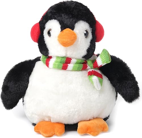 Bearington Mr Flurry - Pingüino de peluche, animal de peluche navideño de 10 pulgadas