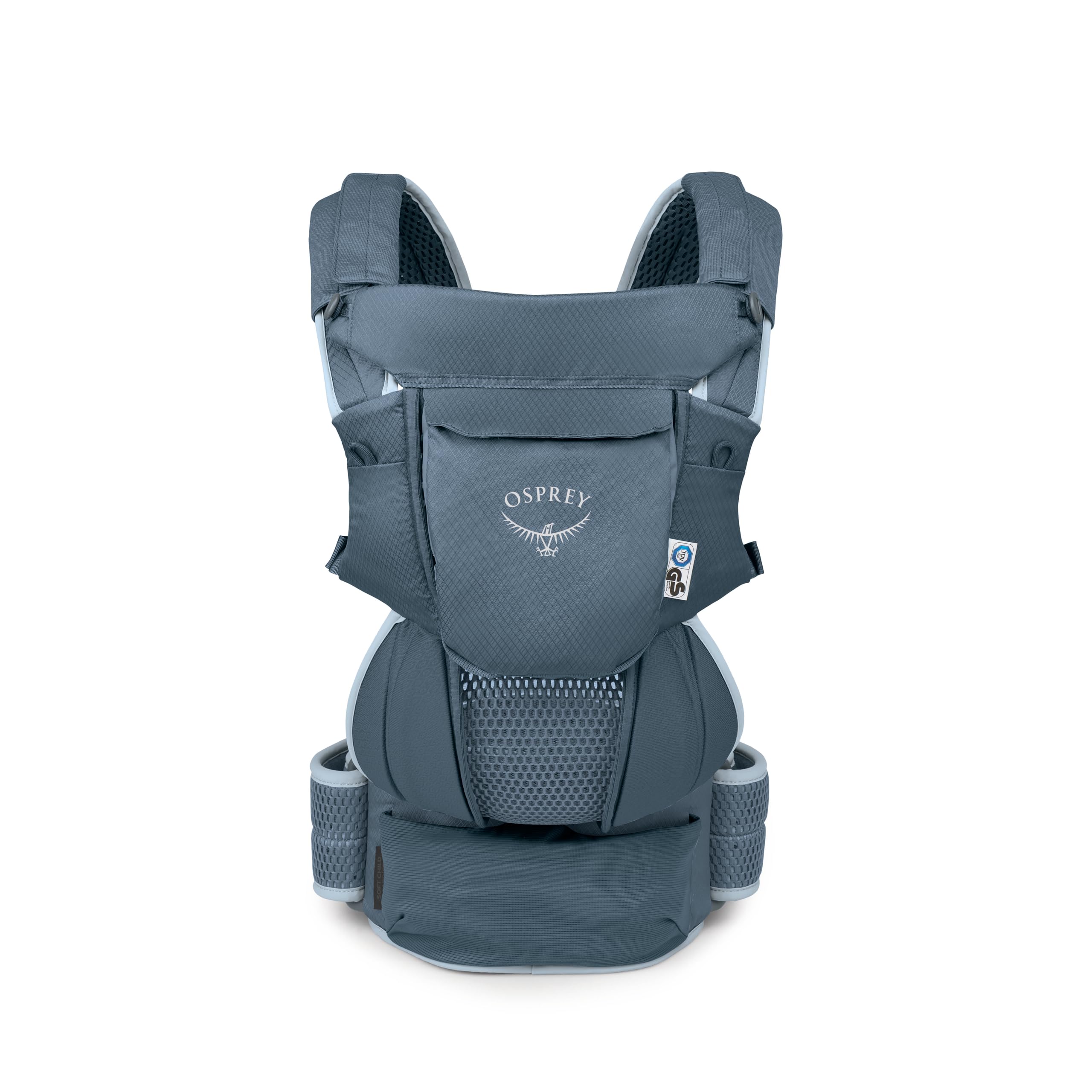 Osprey Poco Soft Carrier (Tre posizioni di trasporto dal neonato al bambino | Cintura ventrale imbottita extra-larga e ventilata | Imbracatura per le spalle traspirante) - Tidal