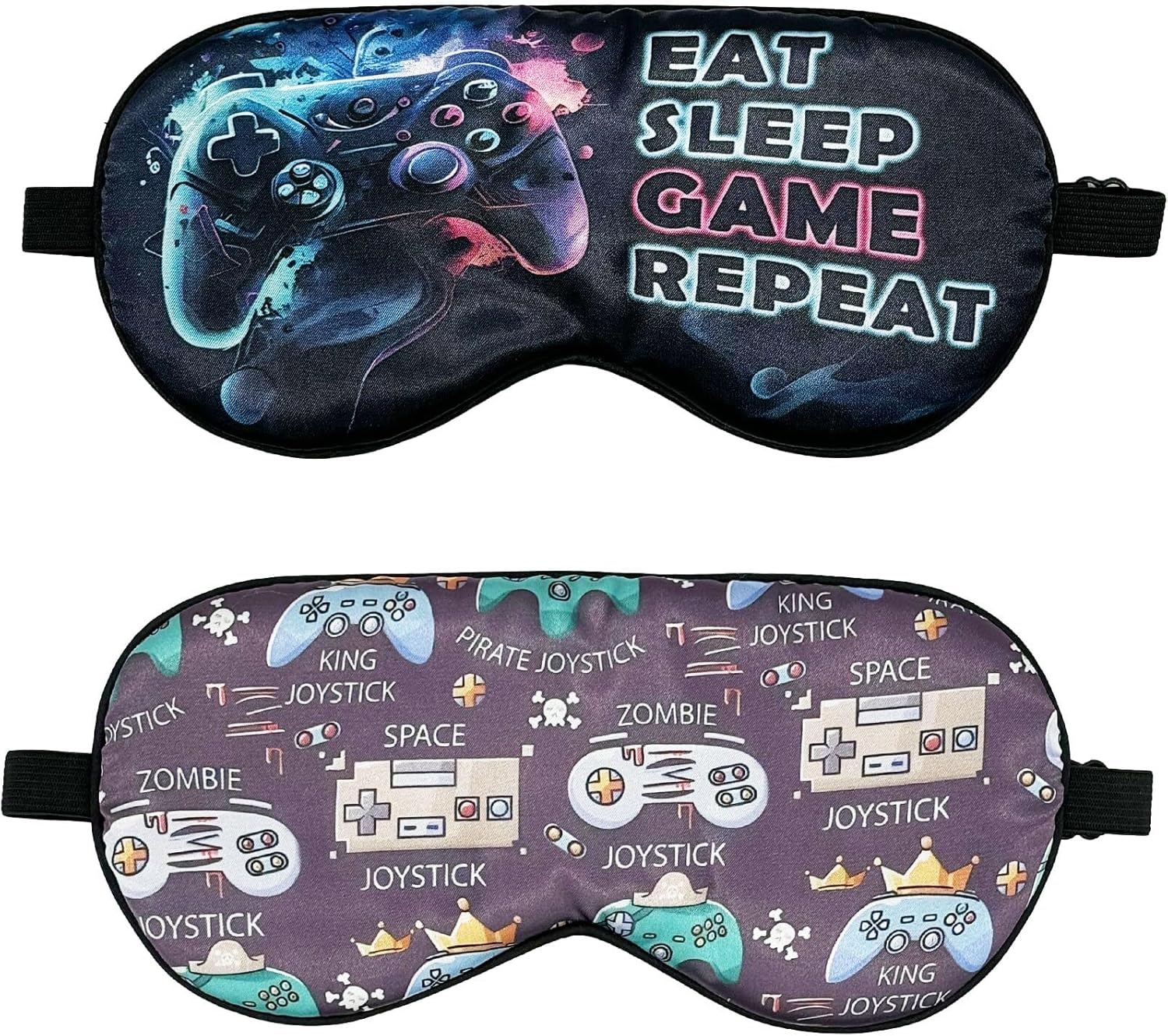 2 Pcs Boys Sleep Eye Masks, Guys Blackout Sleeping Silk Masks for Youngsters Grownup Kids’s Journey Eye Masks Eye Cowl Blindfold for Sport