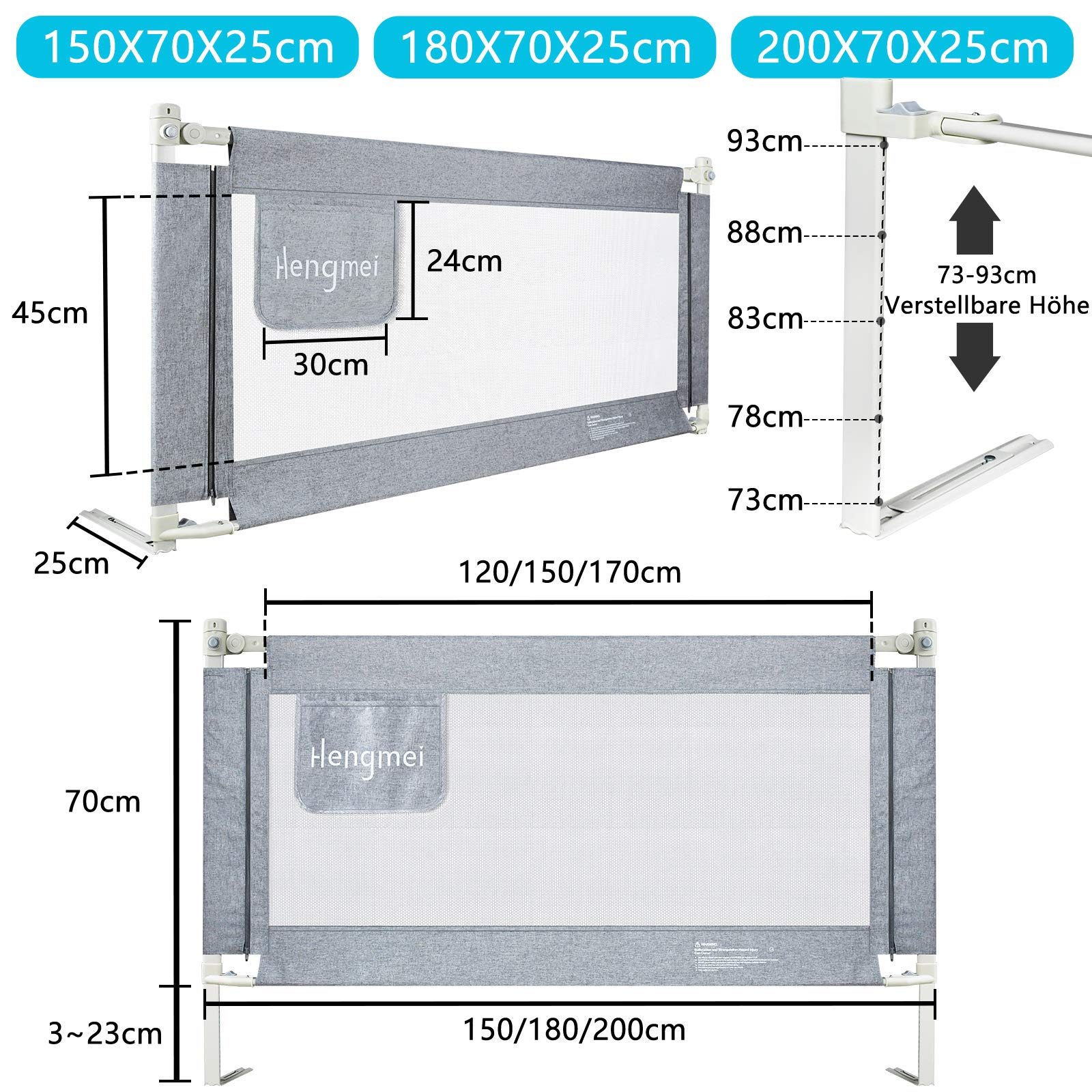 Rejilla De Protección De Cama Para Niños, Bebés Y Ancianos, Color
