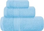 BOUTIQUO Coton 2 Pack Ensemble de serviettes de bain surdimensionnées, Grandes serviettes de bains 27x54, Ultra Soft, Absorbant, Compact, Séchage rapide et léger, Eco-Amis et 100% Ensemble de serviettes recyclables - noir