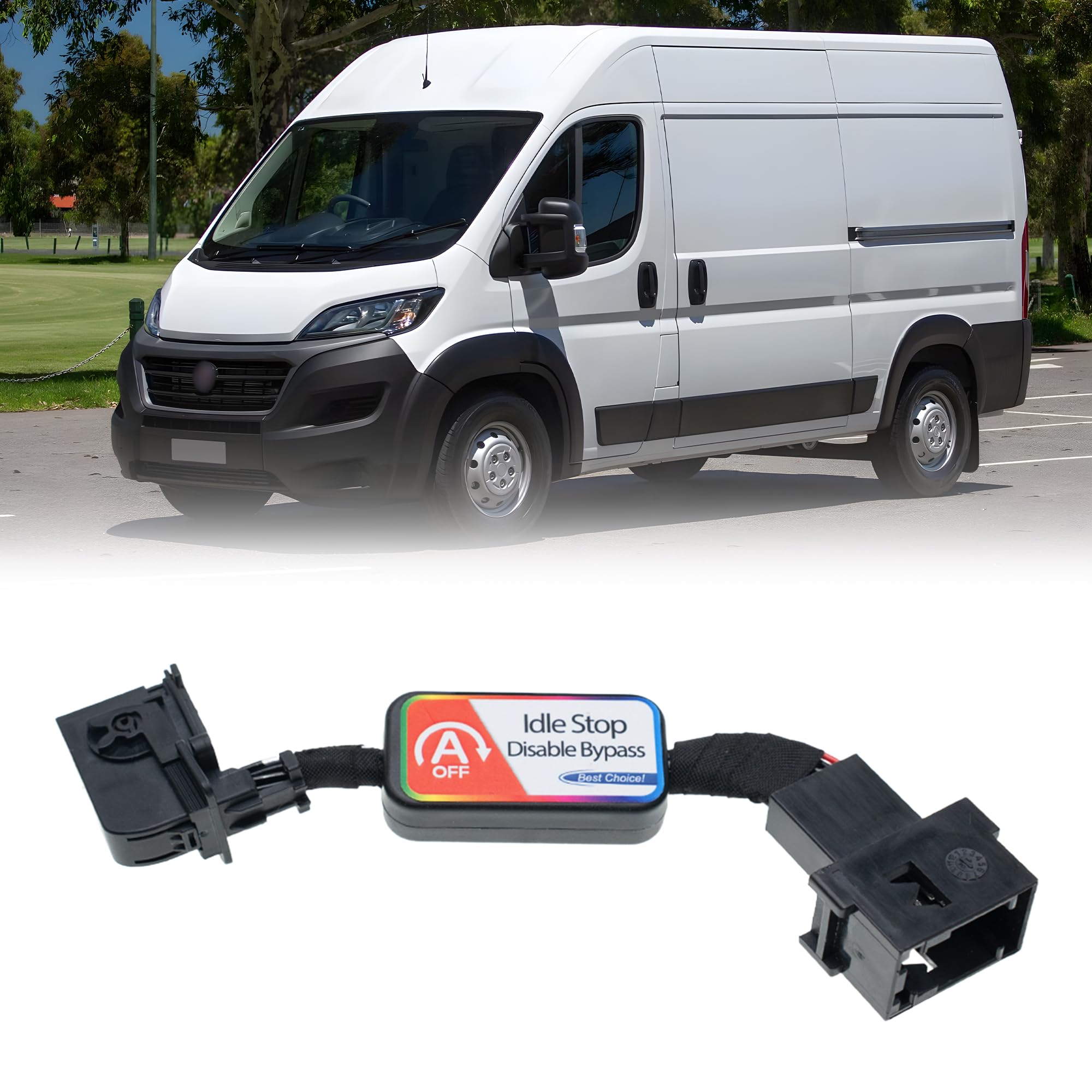 Start Stop Eliminator i dezaktywator dla 2006-2024 F.iat Ducato 250 III C.itroen Jumper II Peug.eot Boxer II - moduł kablowy wyłączania start-stop przełącznik moduł obejściowy i prosty
