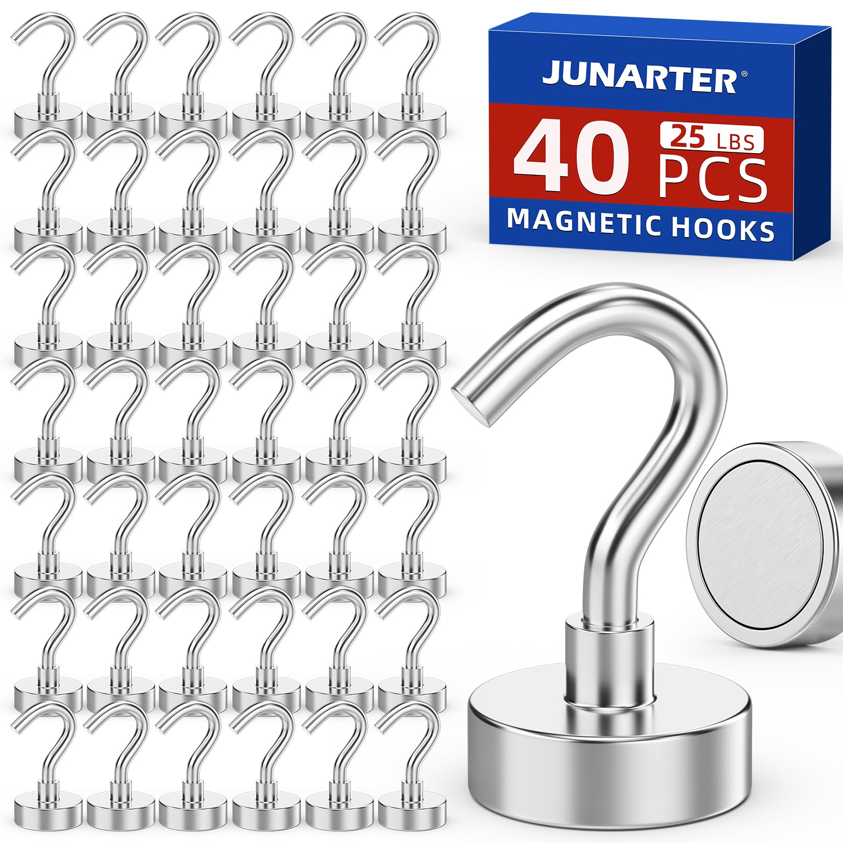 Magnetic Hooks, 40 Pack Magnetic Hooks for Cruise Cabins