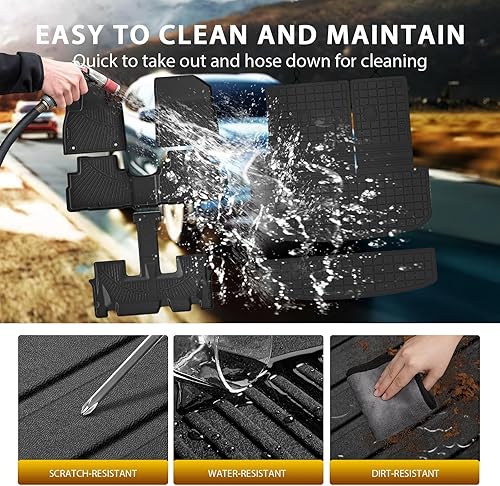 Vista 268 de Powerty Alfombras resistentes para BMW X3 2018 a 2024 y BMW X4 2019 a 2024, a medida para accesorios de X3 y X4, de elastómero termoplástico 3D