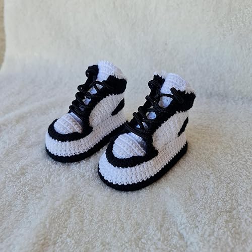 Miniatura 6 de Organic Crochet Baby Sneakers, Personalized New Baby Gift, Knit Baby Booties, Newborn Stylish Clothes, Gender Reveal BoyGirl Custom Gifts