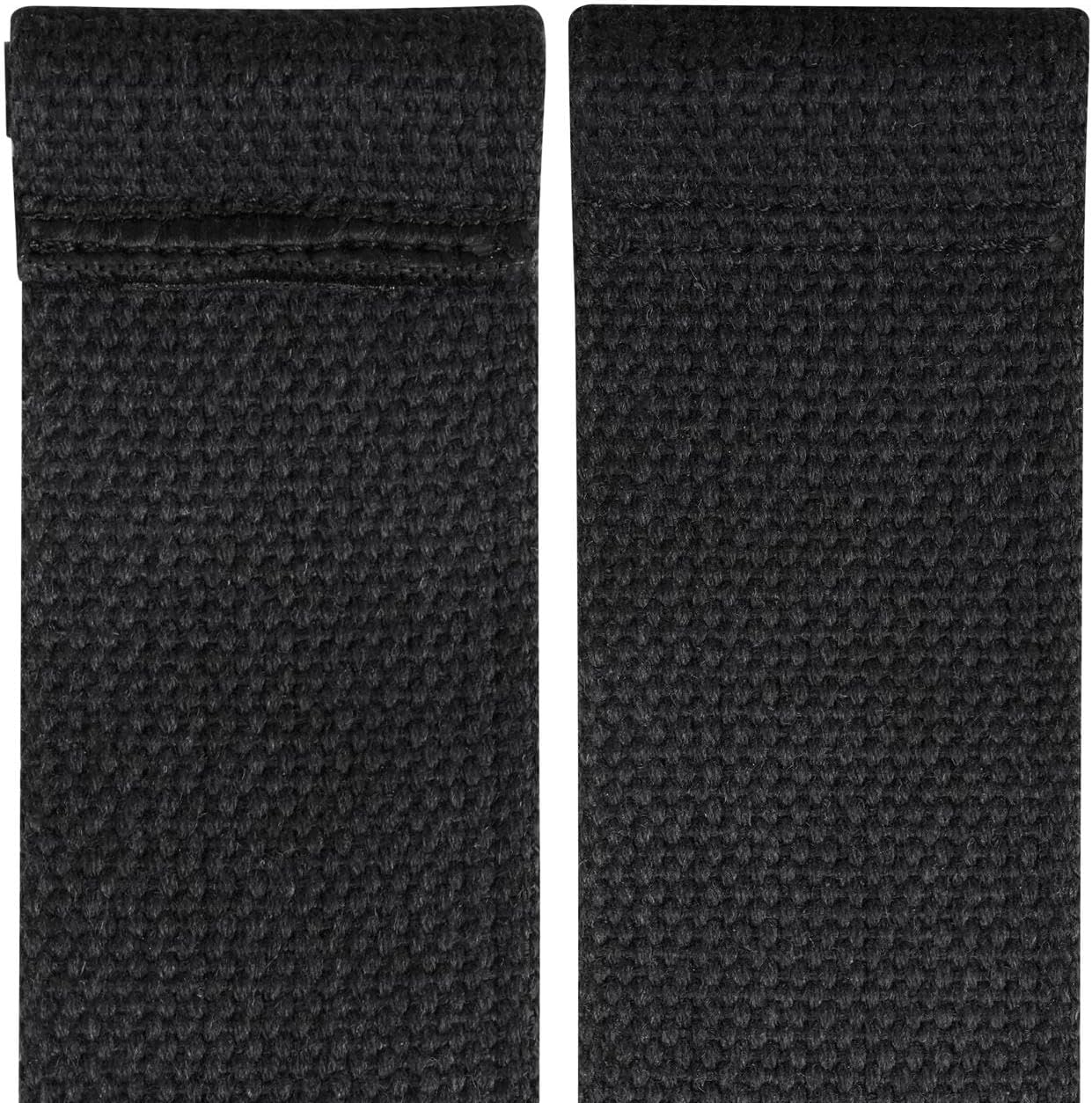 Gym Lifting Dowel Straps Neoprene Padded Wrist Wraps for Weight Training, Bodybuilding & Fitness – Wrist and Grip Support, 2 Pack (Jet Black)